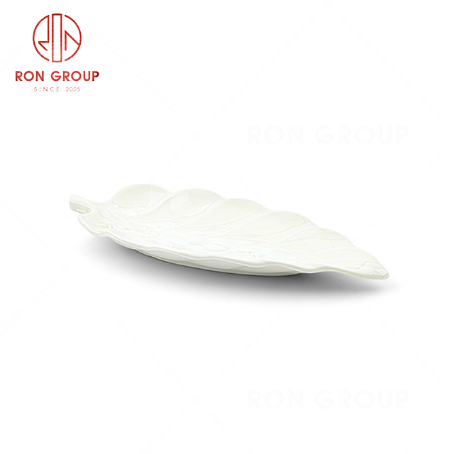 RN0660P00147 Wholesale Unique Design Snow Crystal Series Leaf Plate 