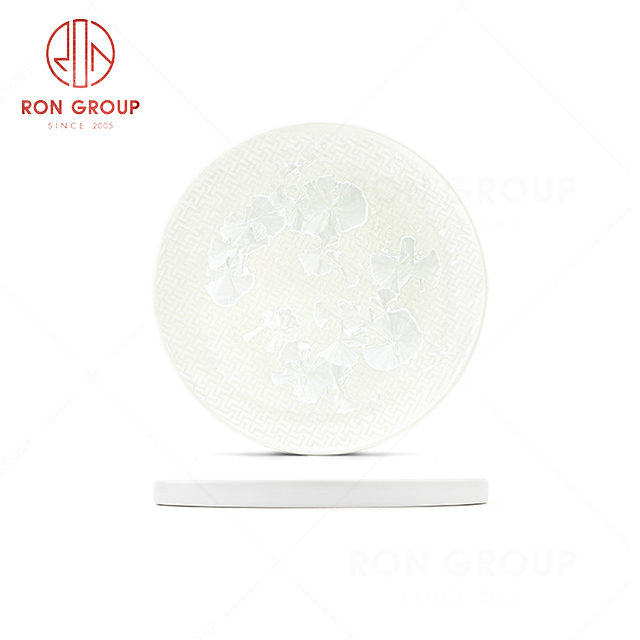 RN0660P00093-98 Wholesale High Quality Exquisite White Ceramic Round Plate