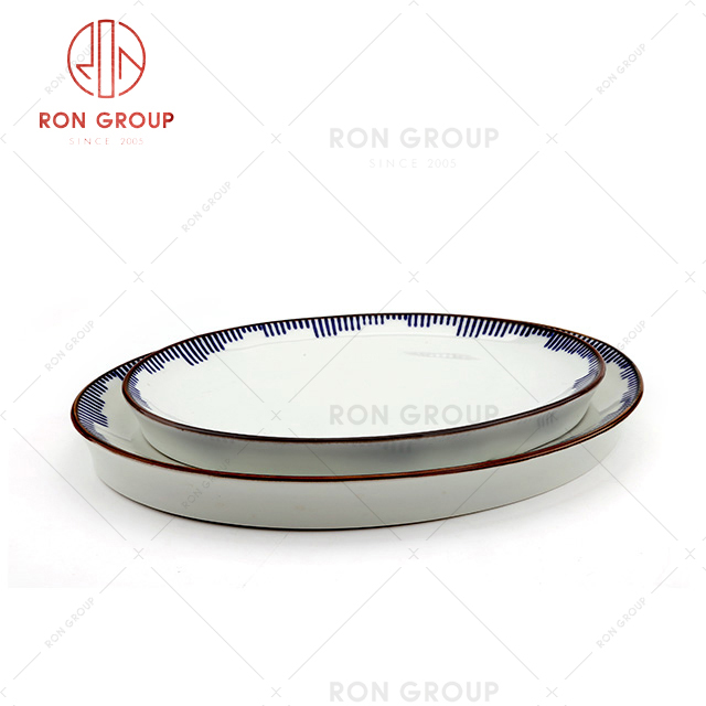 Egg-shaped high-quality restaurant tableware beautiful hotel lovely plate