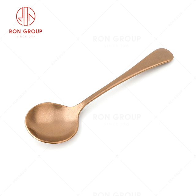 RN0178E00365 Wholesale High Quality Rose Gold Stainless Steel Cutlery Tony Series -- Soup Spoon