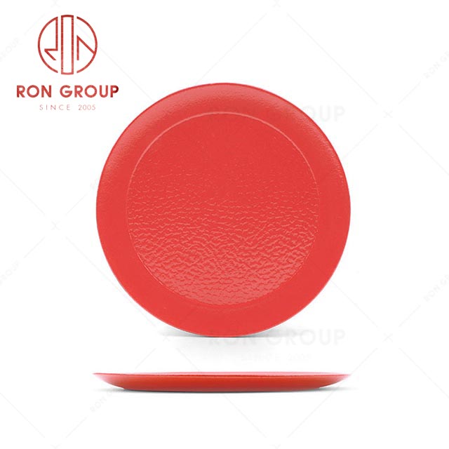 RN0020P00293 Wholesale High Quality Exquisite and Practical Red Round Plate