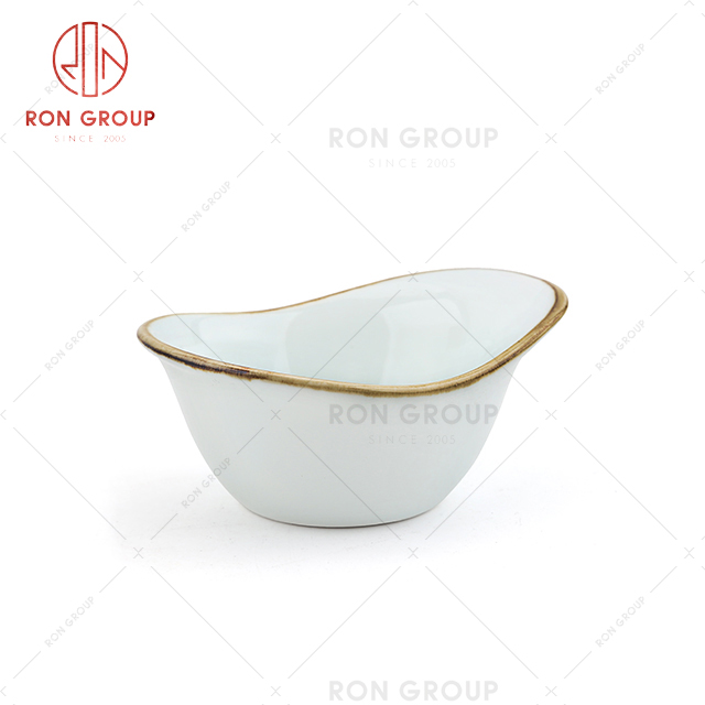 Fine dining restaurant use kitchen tableware sets ceramic snack dessert bowl