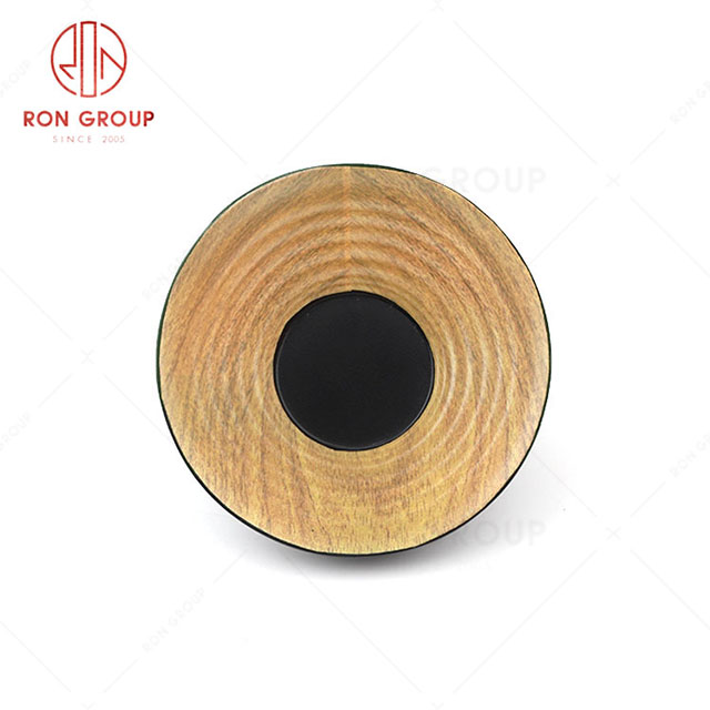 RN0039M00054  Hot Sale High Quality Durable Brown Wood Grain Melamine Bowl