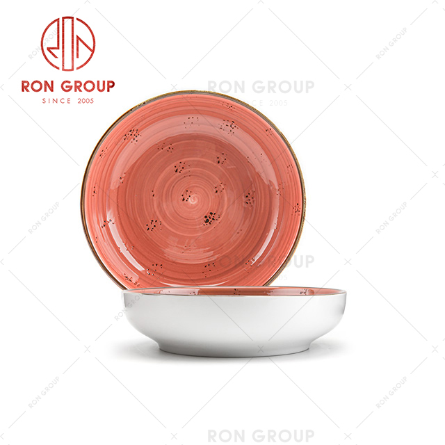 Reusable Shallow Round Dinner Dish Plates Restaurant