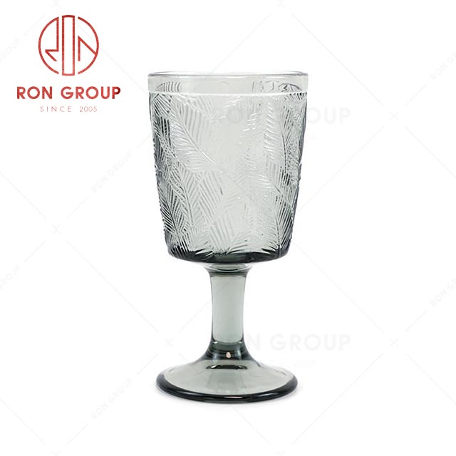 RN0184G00019 Hot Sale High Quality Embossed Glass Wine Glass