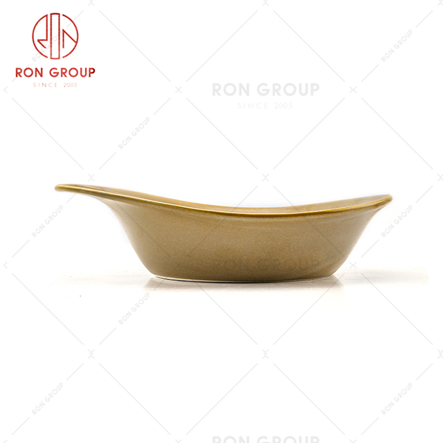 Boat shaped interesting design restaurant creative tableware hotel dinner snack soup peaked bowl