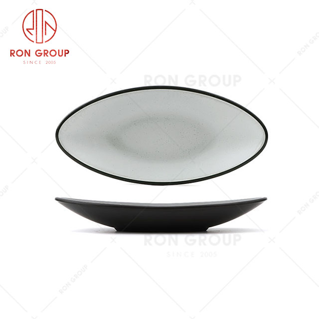 RN0011M02287-288  Wholesale High Quality Rock Grey Melamine Saucer