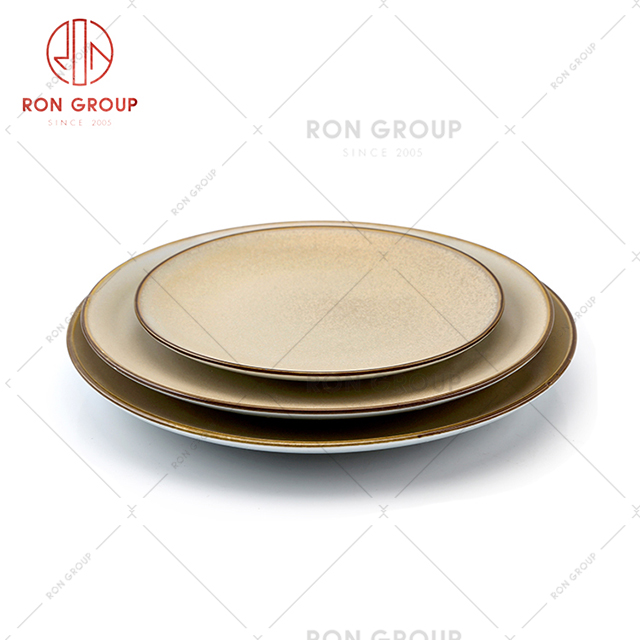 Fashionable fine porcelain dinner plates set restaurant use tableware for sale