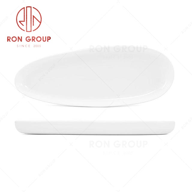 RN0037P06714-15-16 Wholesale Unique Design Premium White Porcelain Long Plate