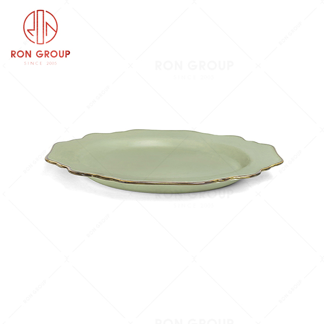 RonGroup New Color Morandi Chip Proof Porcelain  Collection - Ceramic Dinnerware Charge Plate