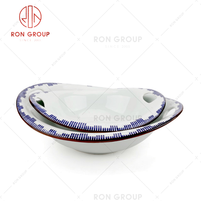 Portable restaurant creative tableware anti scalding hot dish container plate