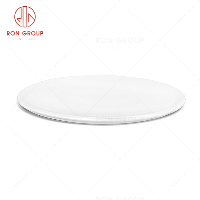 RonGroup New Color Matte White Chip Proof Porcelain  Collection - Ceramic Dinnerware Round Dish