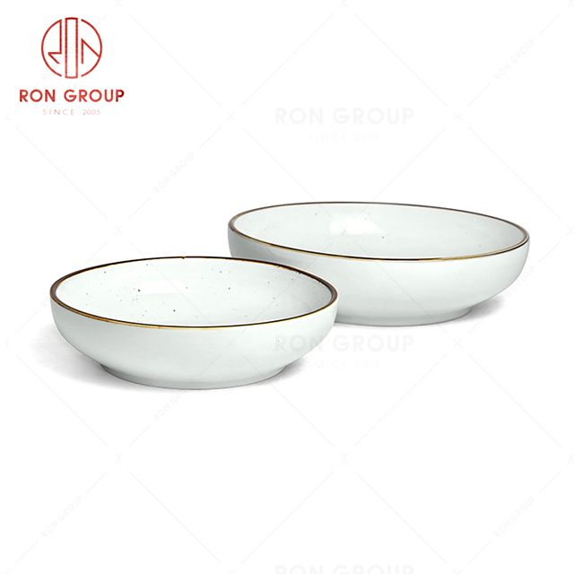 RonGroup New Color Chip Proof  Collection Misty White Bule -  Two sizes Soup Plate 