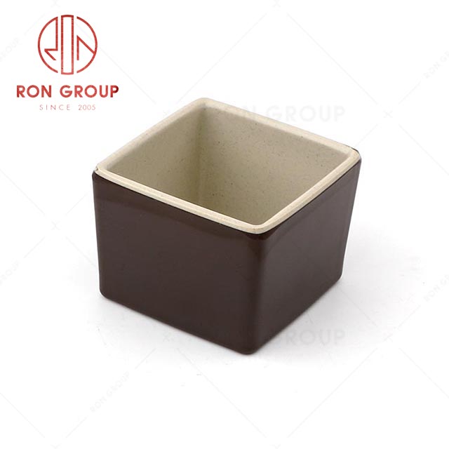 RN0011M01575 Wholesale Durable Terracotta Brown Series Melamine Bowl