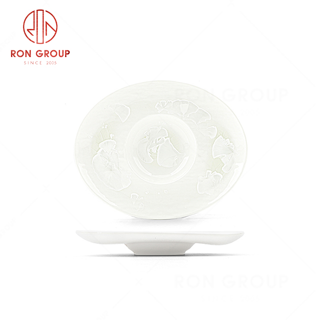 RN0660P00149 Wholesale Unique Design Snow Crystal Series Oval Pasta Plate