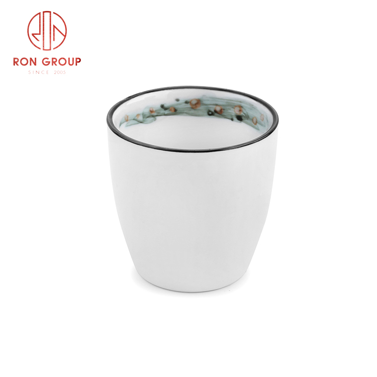 Popular restaurant hotel use new chinese porcelain cup fine dining ink painting tableware