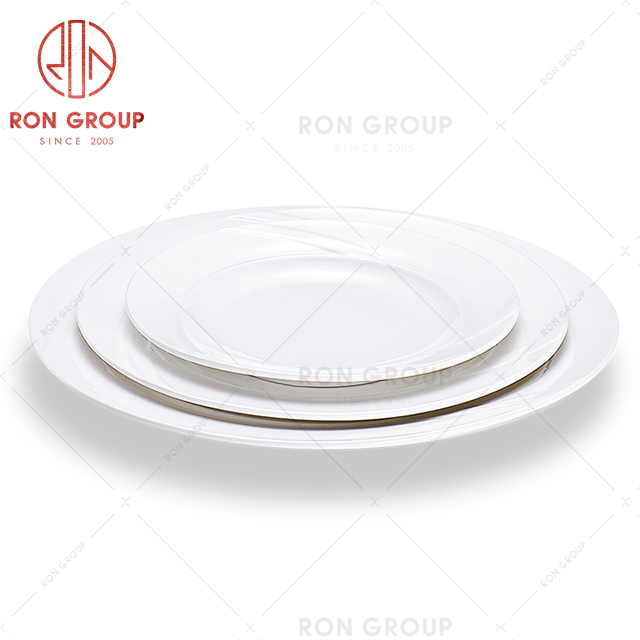 5 star hotel use dinnerware plates set factory wholesale white western plate for sale