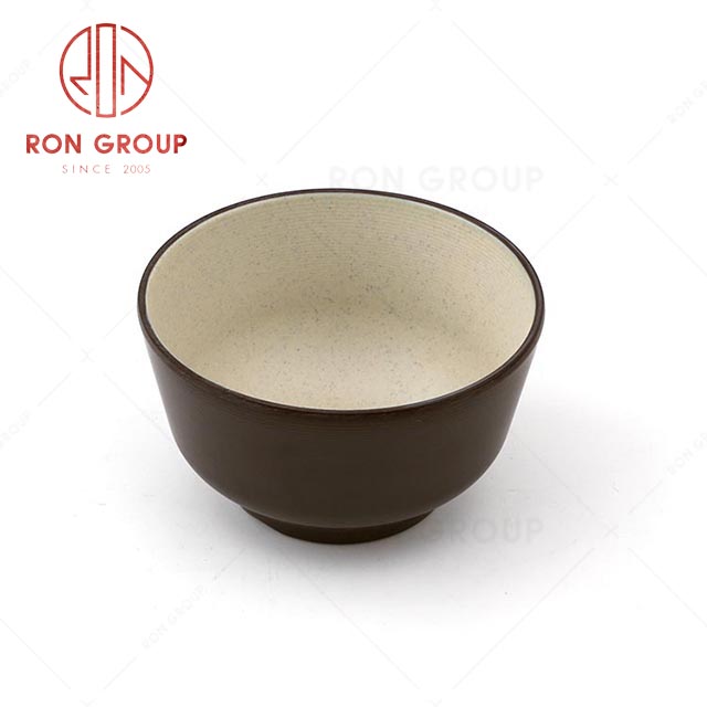 RN0011M02074 Wholesale Durable Terracotta Brown Series Melamine Bowl