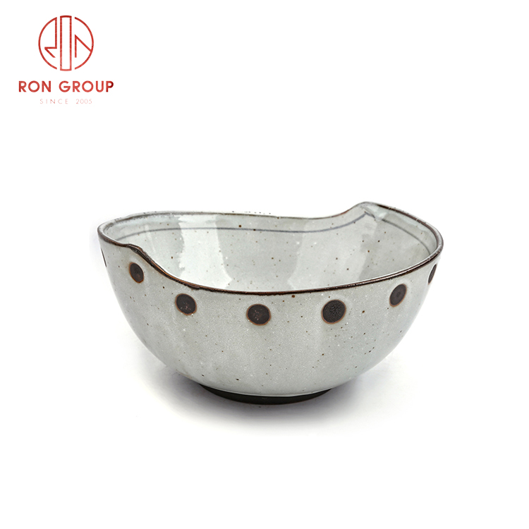 High-quality ceramic tadpole bowl wholesale custom bowl Asian style dinnerware set