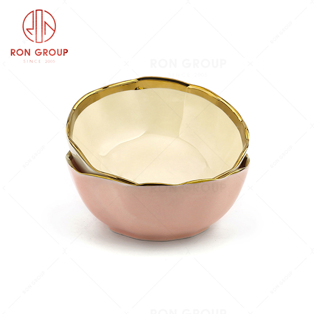 Phnom penh marble restaurant tableware hotel elegant style dinnerware salad bowl