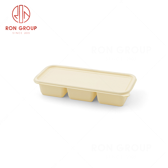 RN0590D00003  Hot Selling High Quality Disposable Three Compartment Corn Starch Lunch Box