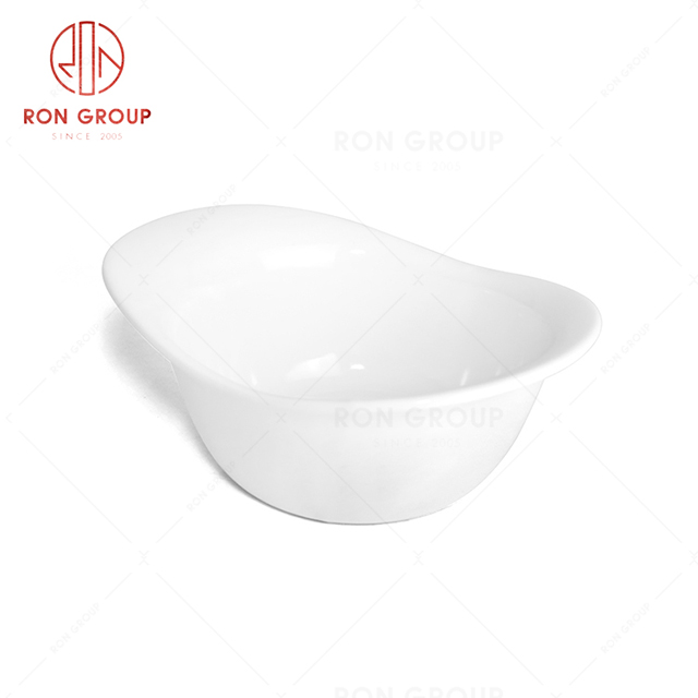 RonGroup New Color Matte White Chip Proof Porcelain  Collection - Ceramic Dinnerware Snack bowl