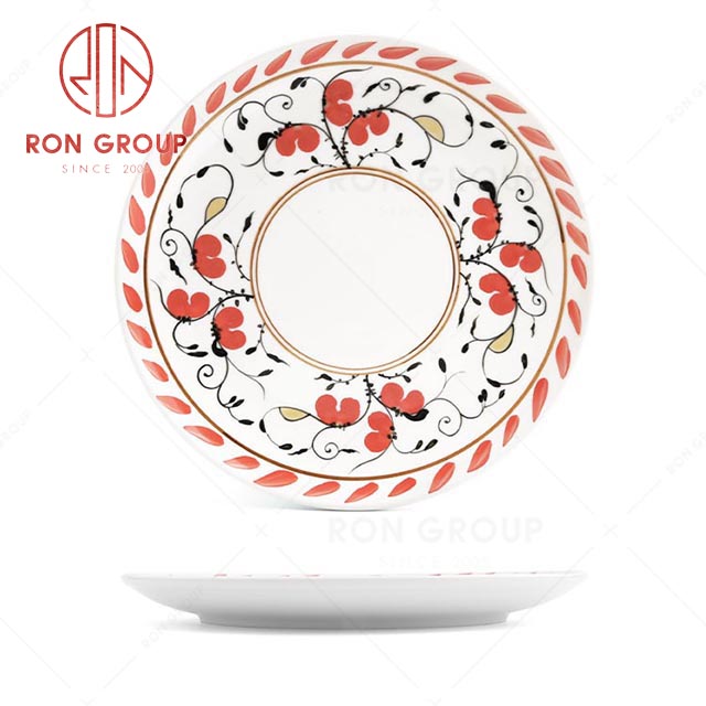 High-end Customized Hand-painted Restaurant Ceramic Plate