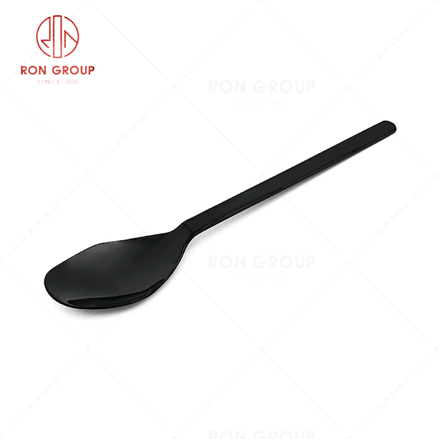 RN0178E00439 Hot Sale High Quality Black Stainless Steel Cutlery Arthur Series-- Table Spoon