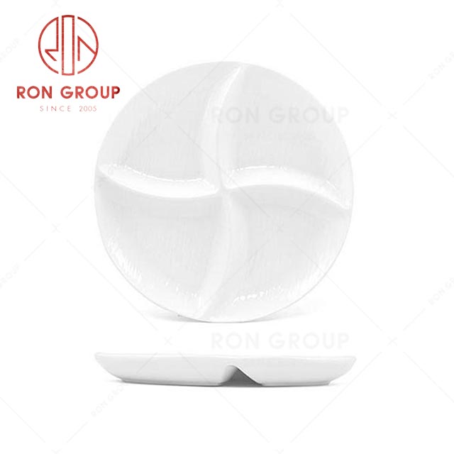 RN0037P06470 Hot Selling Unique Design White Porcelain Round Plate