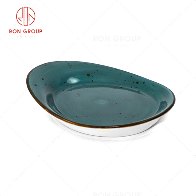 RN0037P03366 Wholesale Chip Proof Porcelain Midnight Blue Shallow Plate