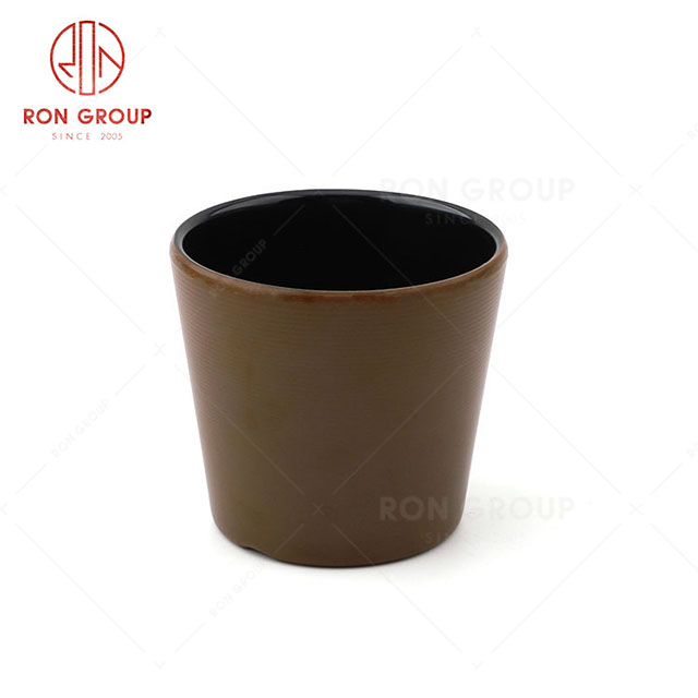 RN0011M02221 Hot Selling High Quality Brown and Black Melamine Cup