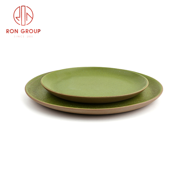 Cheap price Asian style ceramic dinnerware set restaurant hotel use ceramic shallow plate