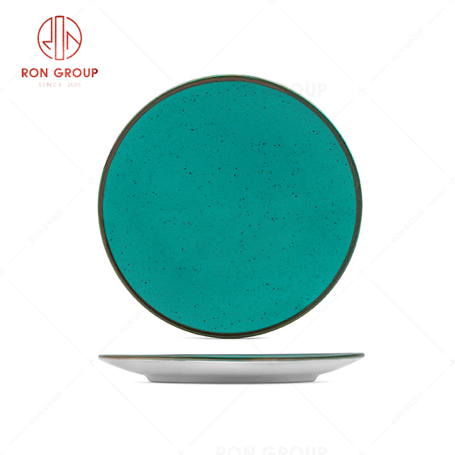 RN0037P08289 Hot Selling Unique Design Chip Proof Teal Blue Shallow Plate