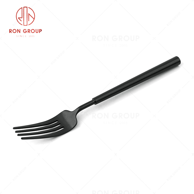 RN0178E00139 Hot Sale High Quality Exquisite Black Stainless Steel Barton Series-- Dessert Fork