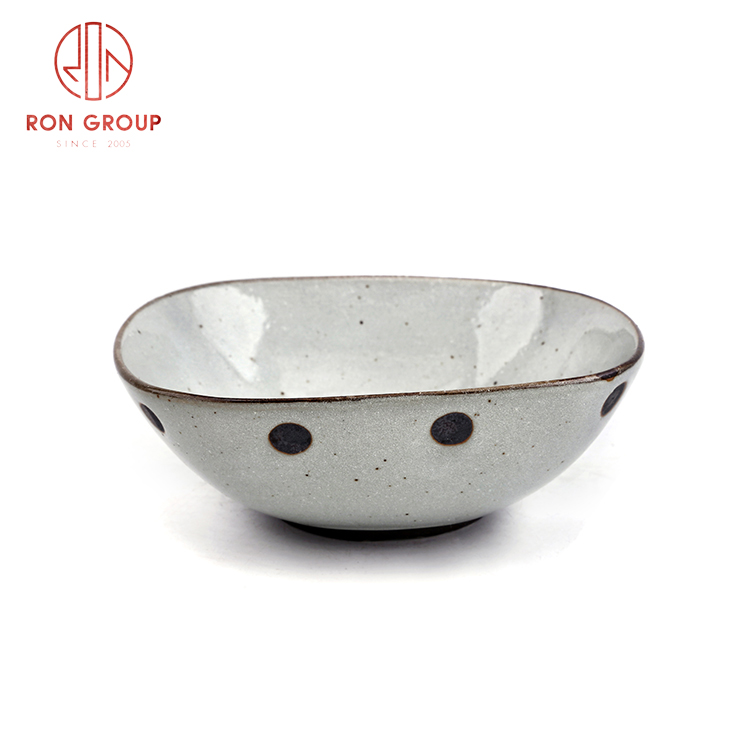 Japanese style Square bowl rice salad bowl for restaurant Asian style creative ceramic bowls