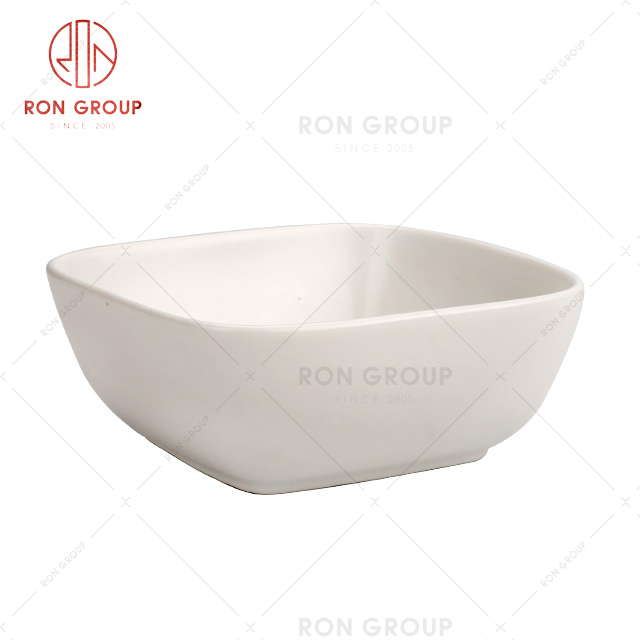 restaurant one stop service high quality durable ceramic table white bowl