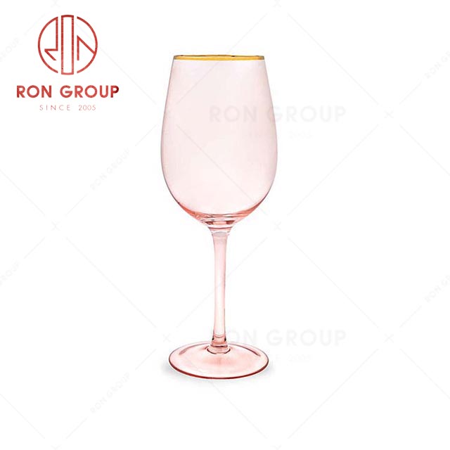 RN0048G00034 Hot Selling High Quality Gold Rim Red Wine Glass