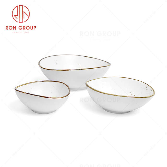 RonGroup New Color Chip Proof  Collection Cream White  - Trigon Bowl 