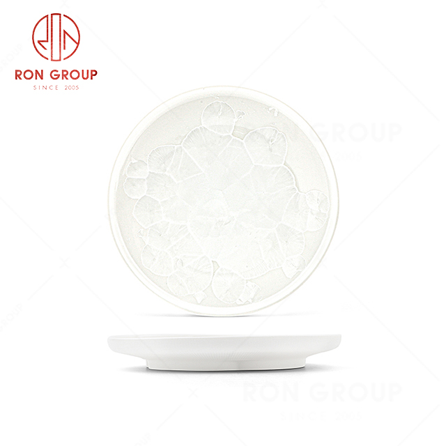 RN0660P00116  Hot Sale High Quality Exquisite White Ceramic Coil Plate 