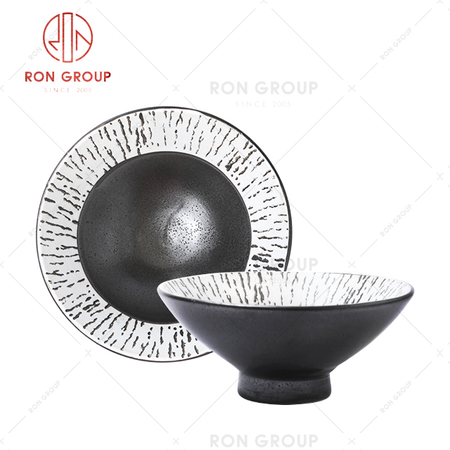 Popular ceramic fruit bowl set restaurant use porcelain soup bowls