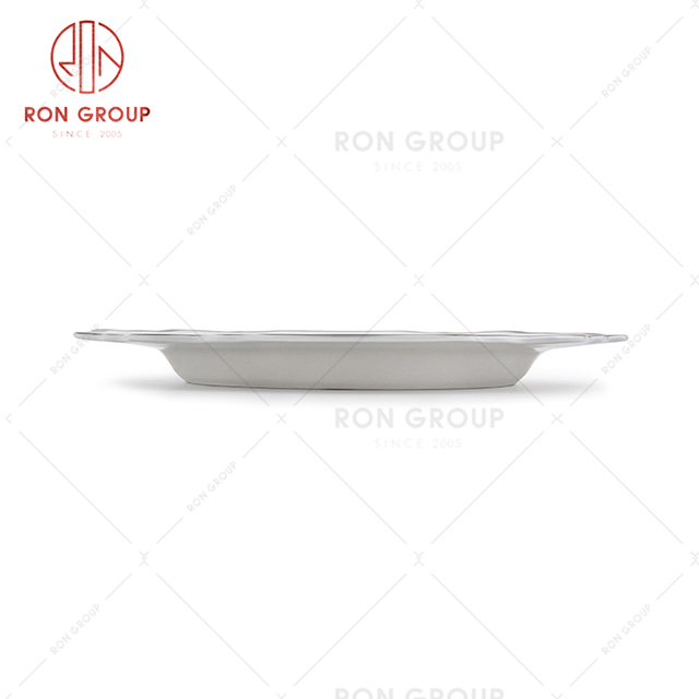 Classic black phnom penh design high-end durable restaurant plate set hotel fruit cake plate