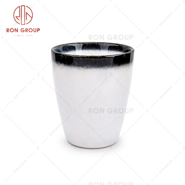 Black and white with ingenious design restaurant cup high-grade hotel ceramic tea water cup