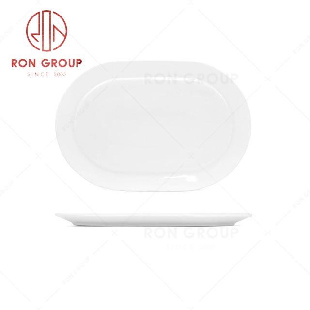 RN0037P06572-73-74 Hot Selling High Quality White Porcelain  Oval Disk