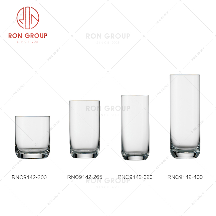 Promotional hotel cup set restaurant nectar crystal high ball long drink whisky tumbler glass cup 