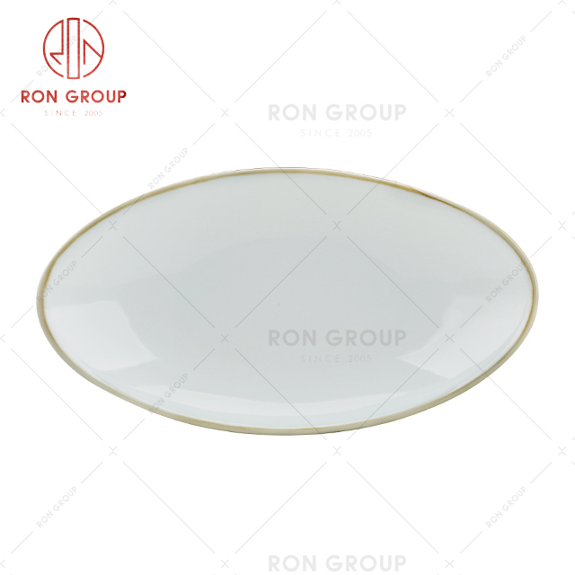 High end restaurant use ceramic dishes luxury  different inch plate for sale