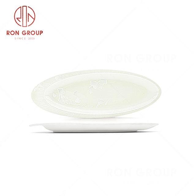 RN0660P00078  Hot Selling High Quality Exquisite Snow Crystal  Series    Fish Plate