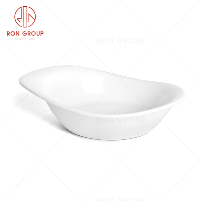 RonGroup New Color Matte White Chip Proof Porcelain  Collection - Ceramic Dinnerware Salad bowl