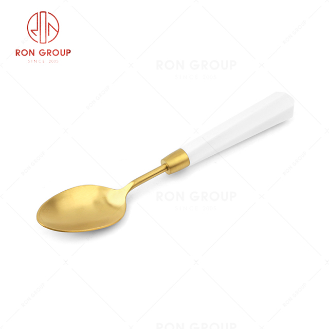 RN0068E00849 Unique Design Durable Diamond Handle Stainless Steel Dessert Spoon