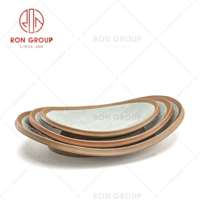 Factory supply sushi plate japanese style ceramic plates for sale