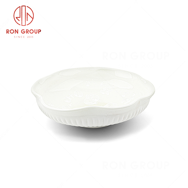 RN0660P00103  Wholesale High Quality Exquisite White Ceramic  Round Bowl